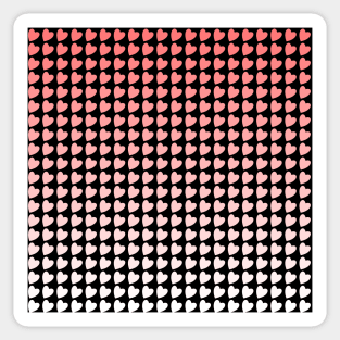 Pink and Black Heart Pattern Sticker